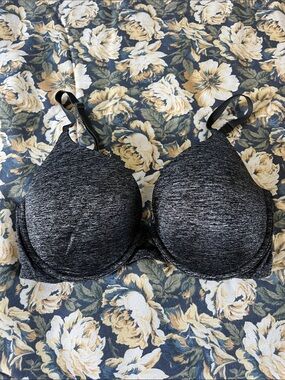 Seamless Padded T-Shirt Bra in Charcoal Heather
